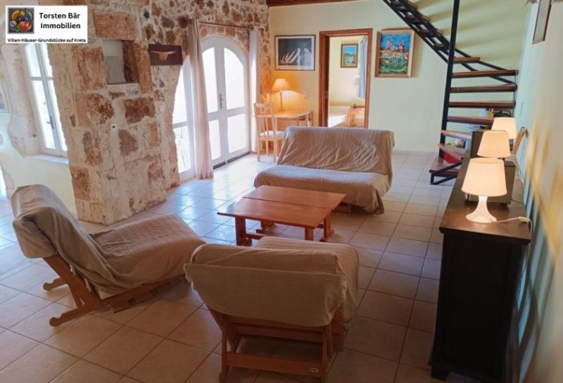 Kokkino Chorio Kreta, Kokkino Chorio renoviertes Haus mit Meerblick u. priv. Pool +++ reserviert +++ Haus kaufen